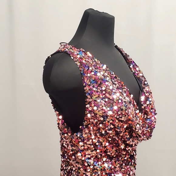 ZARA Sequins Sleveless Short Dress Size XL - Picture 7 of 10